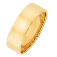 Personalized 7MM 14K Gold Wedding Band