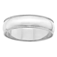 Mens 14K White Gold 6MM Light Comfort-Fit Wedding Band - JCPenney