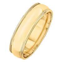 6MM 14K Gold Wedding Band