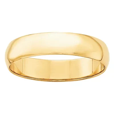 Personalized 5MM 14K Gold Wedding Band