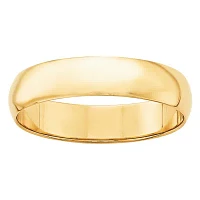 Personalized 5MM 14K Gold Wedding Band