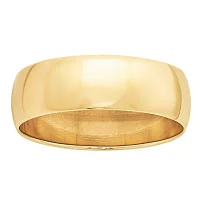 Personalized 7MM 14K Gold Wedding Band