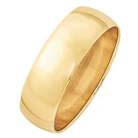 Personalized 7MM 14K Gold Wedding Band
