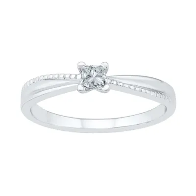 Promise My Love Womens 1/ CT. T.W. Natural White Diamond 10K Gold Ring