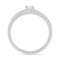 Promise My Love Womens 1/ CT. T.W. Mined White Diamond 10K Gold Ring