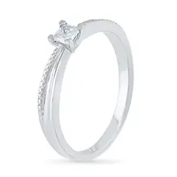 Promise My Love Womens 1/ CT. T.W. Mined White Diamond 10K Gold Ring