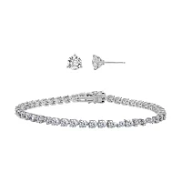 DiamonArt® 10 CT. T.W. Cubic Zirconia Earring and Bracelet Set