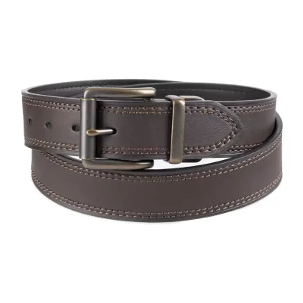 Levi's Men's Reversible Double-Prong Faux Leather Work Belt