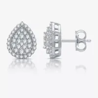 Diamond Blossom 1 CT. T.W. Natural White Diamond Sterling Silver Pear 2-pc. Jewelry Set