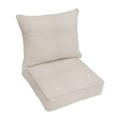 Mozaic Company Sunbrella Cast Silver Deep Seating Pillow and Cushion Set