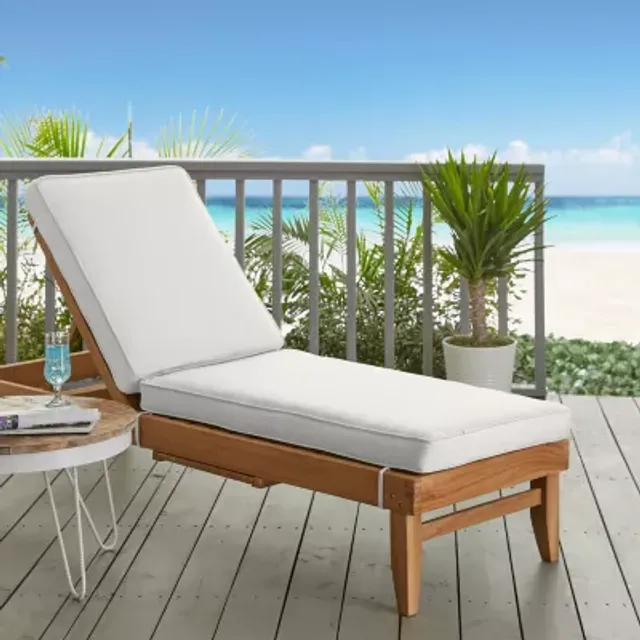 Furniture Bristol Teak Outdoor Chaise Lounge, Created for Macy's - Macy's