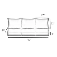 Mozaic Company Deep Seating Sofa Pillow And Cushion Set Patio Chair Cushion