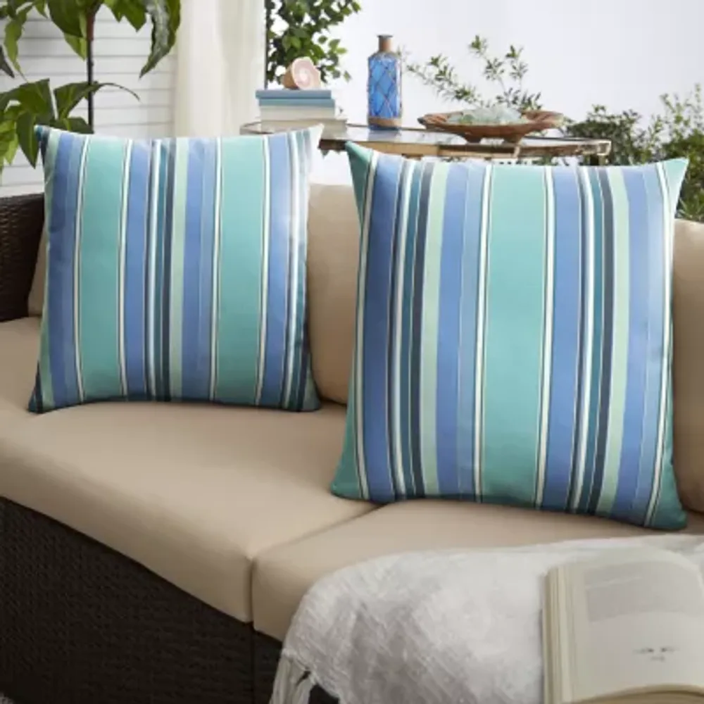 Mozaic Company 18'' Knife Edge 2-pc. Square Outdoor Pillow - Dolce Oasis