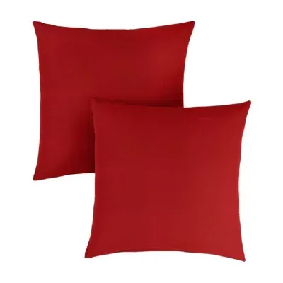 Mozaic Company Knife Edge (Set Of 2) Outdoor Pillow - Canvas Jockey Red