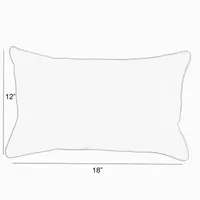 Mozaic Company Lumbar W/Double Flange (Set Of 2)  Rectangular Outdoor Pillow - Lido Indigo