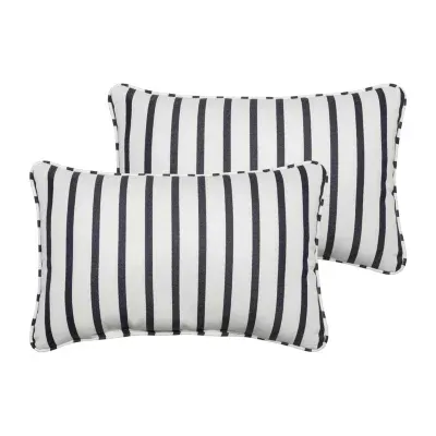 Mozaic Company 13''X20'' Corded 2-pc. Rectangular Outdoor Pillow - Lido Indigo