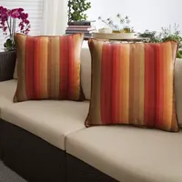 Mozaic Company Corded (Set Of 2) 16'' Square Outdoor Pillow - Astoria Sunset