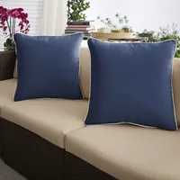 Mozaic Company Corded (Set Of 2) Outdoor Pillow - 18'' Square