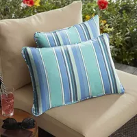 Mozaic Company Sunbrella Dolce Oasis Corded Lumbar Pillow (Set of 2)