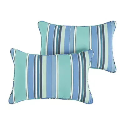 Mozaic Company Sunbrella Dolce Oasis Corded Lumbar Pillow (Set of 2)