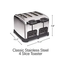 Hamilton Beach Classic 4 Slice Toaster With Sure-Toast Technology