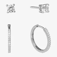 Sparkle Allure 2 Pair Cubic Zirconia Earring Set