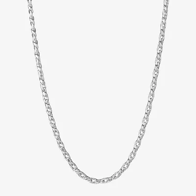 Silver Reflections Pure Silver Over Brass 18 Inch Rope Chain Necklace