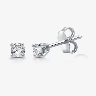 Ever Star (H-I / I1) 1/5 CT. Lab Grown White Diamond Sterling Silver 3mm Round Stud Earrings