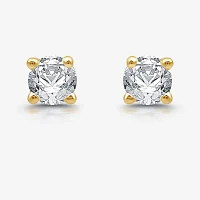 Ever Star (H-I / I1) 1/5 CT. Lab Grown White Diamond 14K Gold Over Silver Sterling Silver 3mm Round Stud Earrings