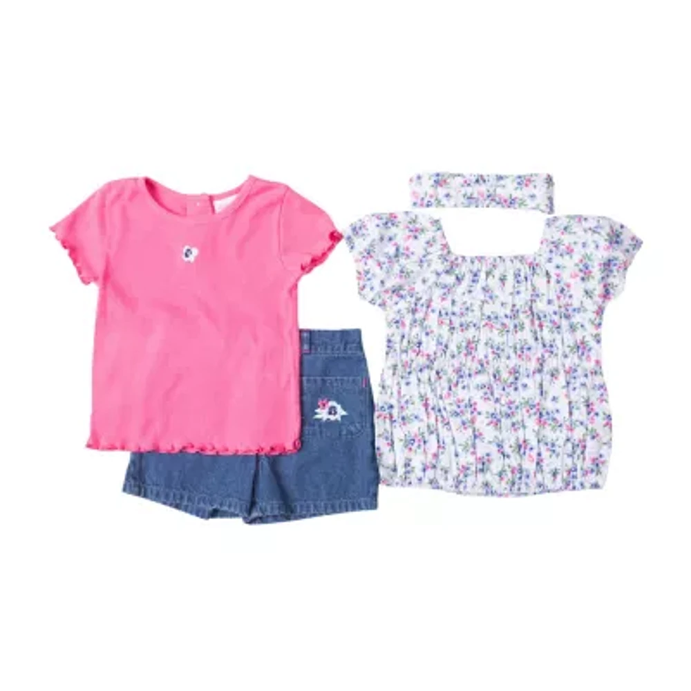 Little Lass Toddler Girls 4-pc. Short Set