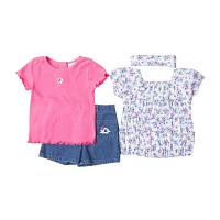 Little Lass Toddler Girls 4-pc. Short Set