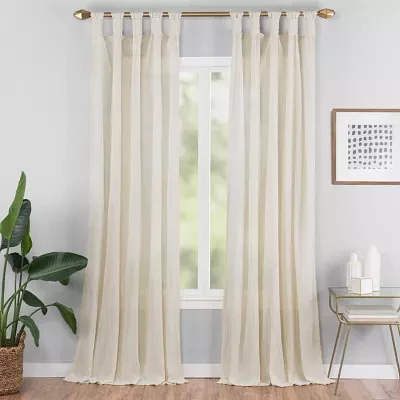 Vue Priya Tab Top Sheer Single Curtain Panel