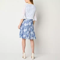 Perceptions Womens Floral Jacket Dress