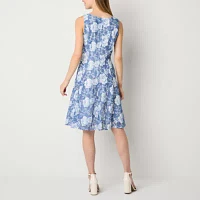 Perceptions Womens Floral Jacket Dress