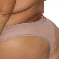 Curvy Couture Sheer Mesh High Cut Thong-1312