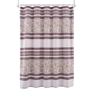 Broadhaven Paisley Stripe Shower Curtains