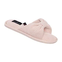 Cuddl Duds Corduroy Womens Slip-On Slippers