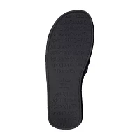 Cuddl Duds Puffy Velour Womens Slip-On Slippers