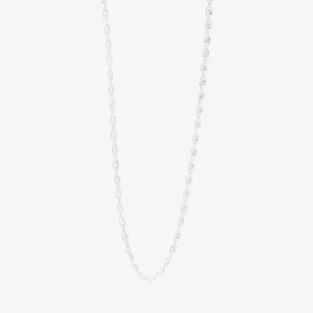 Silver Reflections Pure Silver Over Brass 18 Inch Bead Chain Necklace