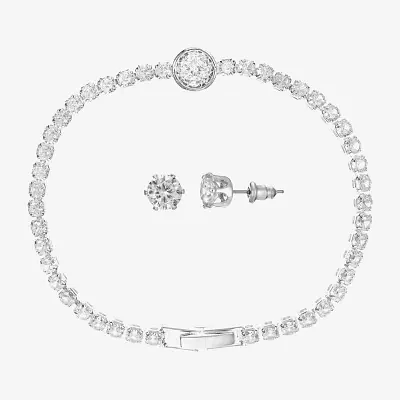 Sparkle Allure Light Up Box 2-pc. Cubic Zirconia Pure Silver Over Brass Round Jewelry Set