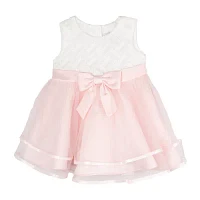 Rare Editions Baby Girls Sleeveless Flower Girl Fit + Flare Dress