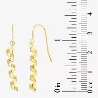 Twist Dangle 10K Gold Drop Earrings