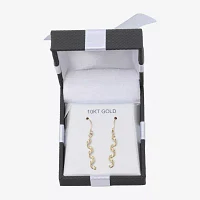 Twist Dangle 10K Gold Drop Earrings