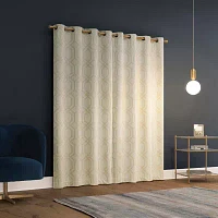 Sun Zero Atmosphere Davenport Grommet Top 100% Blackout Single Curtain Panels