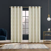 Sun Zero Atmosphere Davenport Grommet Top 100% Blackout Single Curtain Panels