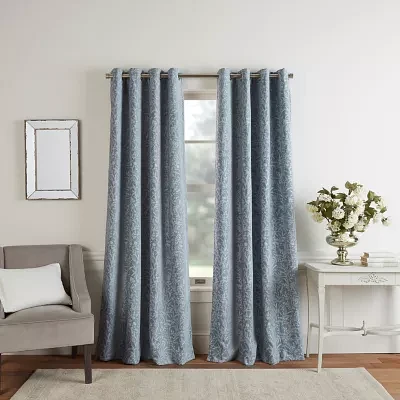 Martha Stewart Acadia Grommet Top Blackout Single Curtain Panels