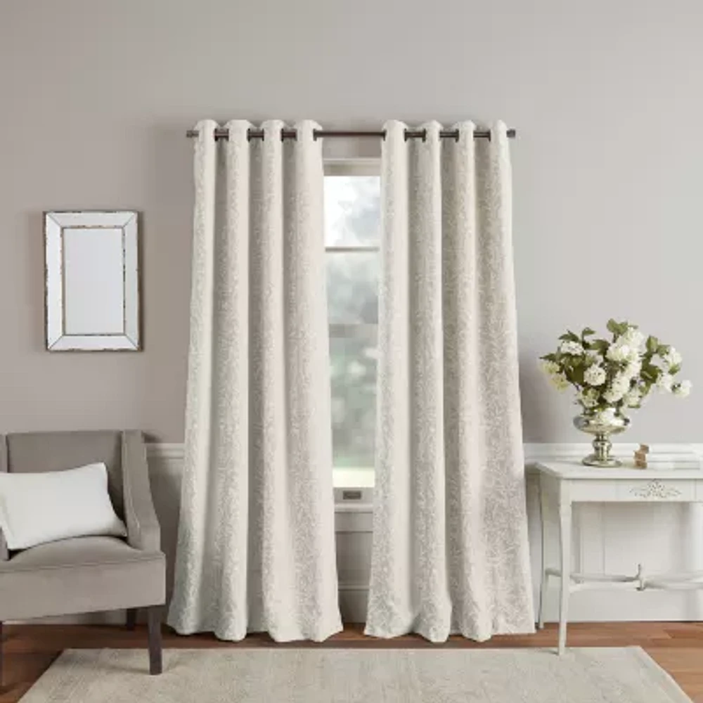 Martha Stewart Acadia Grommet Top Blackout Single Curtain Panels