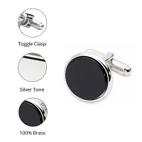 Genuine Black Onyx Formal Set Cuff Links & 4 Shirt Studs