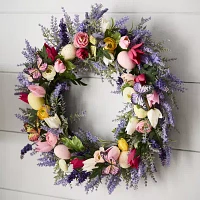 Linden Street 22in Lavender Egg Indoor Wreath