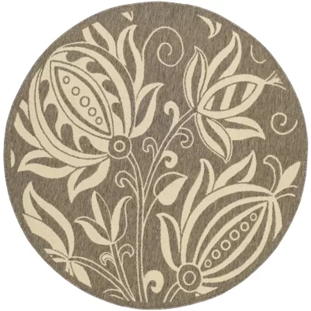 Courtyard Legacy Indoor/Outdoor 5'3" Round Rugs